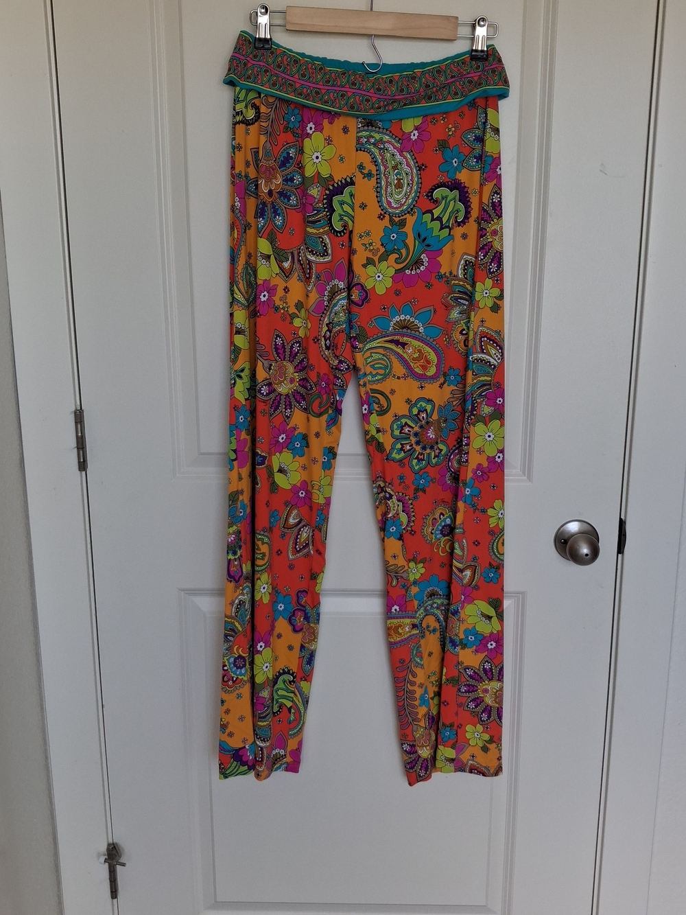 Trina Turk Paisley Jersey Knit Swim Cover Up Lounge Pants Size Small